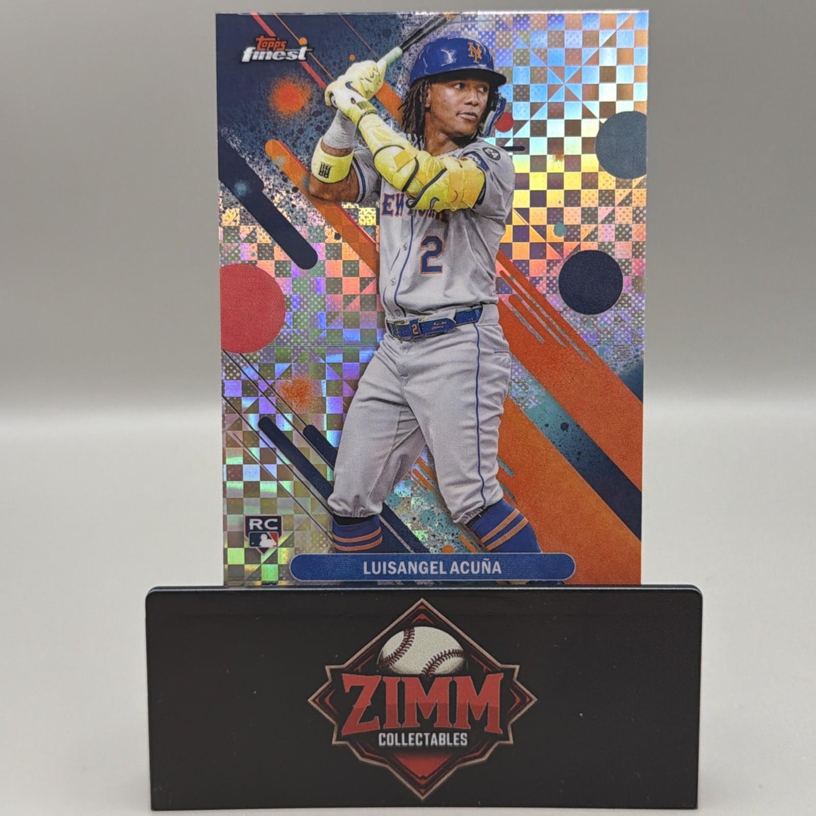 2025 Topps Finest - Common Luisangel Acuna #52 Checkerboard Refractor (RC)