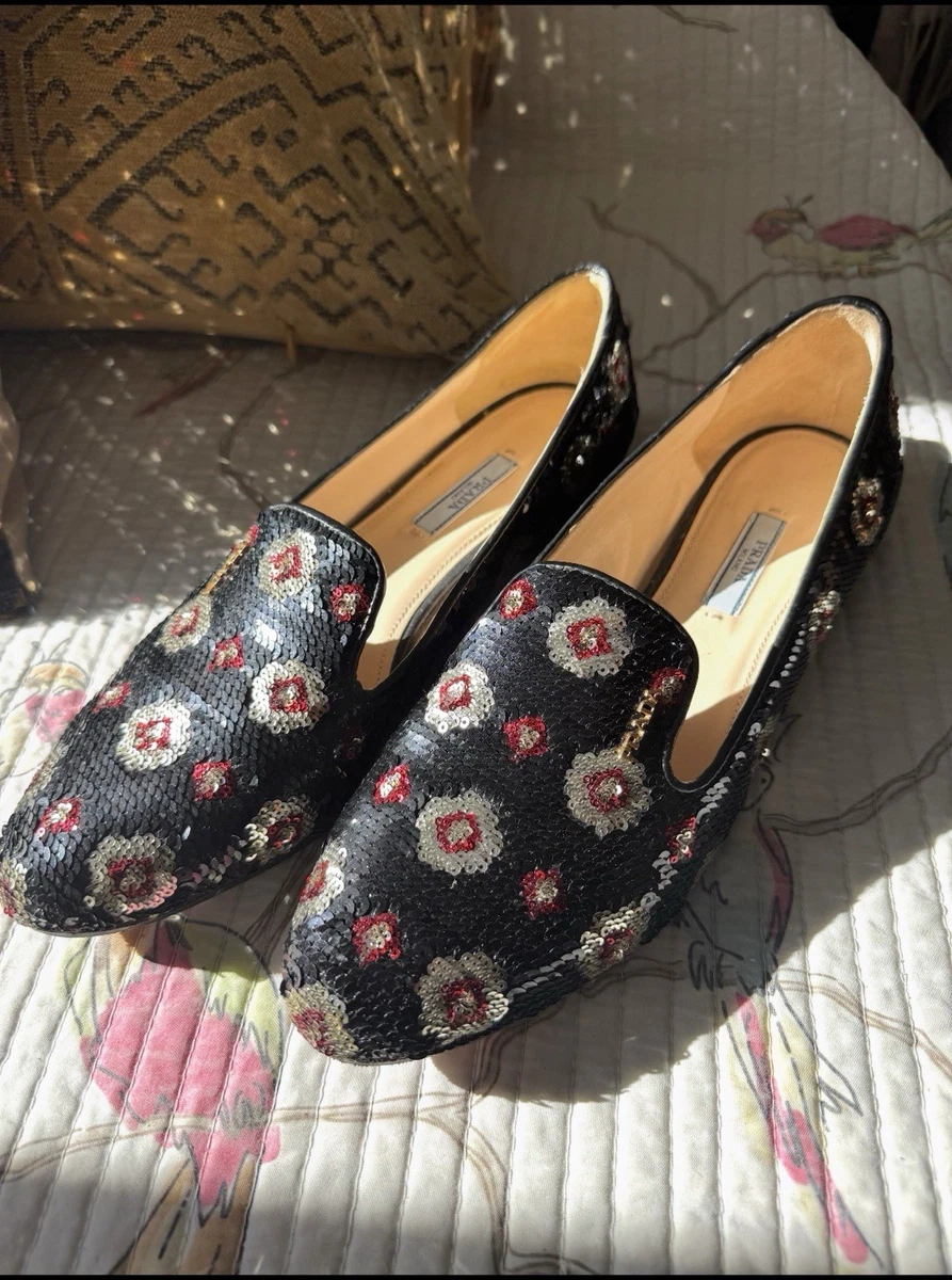 PRADA Leather Upper Floral Flats for Women for sale | eBay