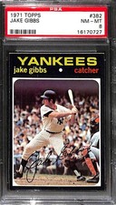 1971 Topps #382 JAKE GIBBS PSA 8 NM-MT 16170727 