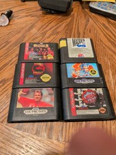 6 Sega Genesis wwf Royal rumble, mortal Kombat, Sonic 2, NBA jams, 2 football 