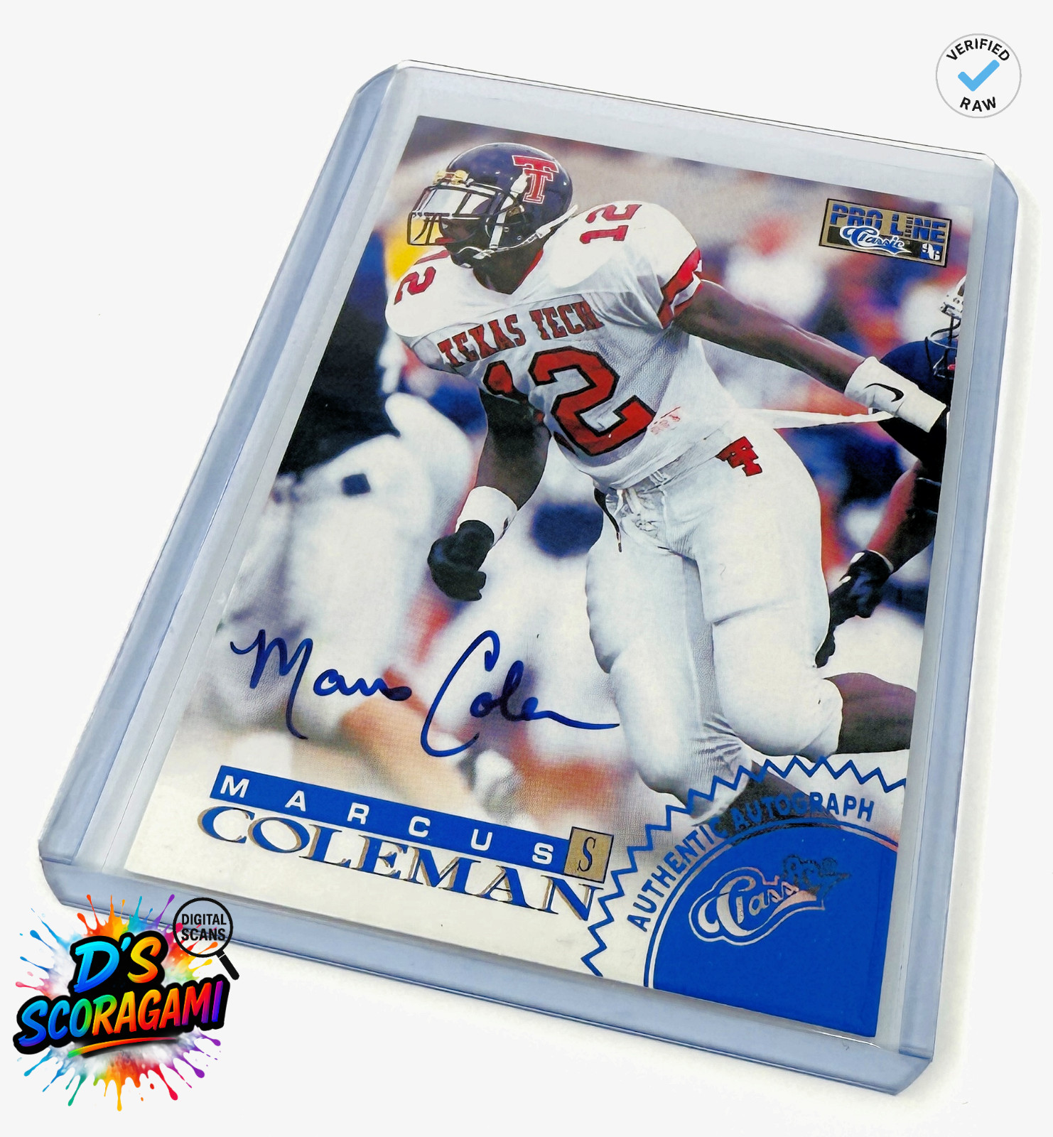 Marcus Coleman 1996 Classic Pro Line Rookie Auto
