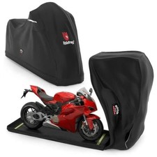 Full Enclosed Motorcycle Cover, 600D Heavy 2. XXL 96.5"L x 45"W x 55"H Black