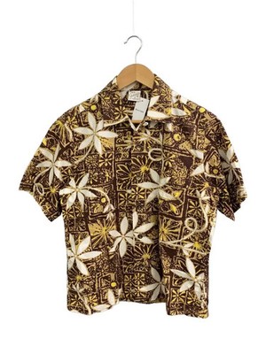 SUN SURF Aloha Shirt, Small, Cotton, Brown, ss30220