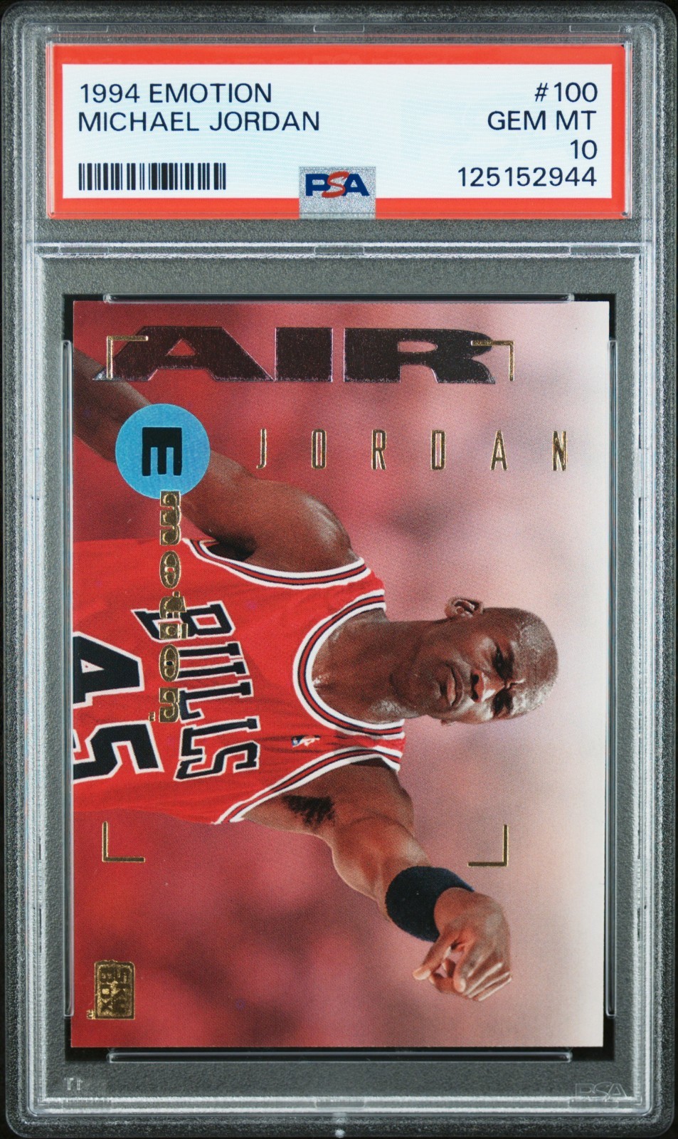 1994 EMOTION #100 MICHAEL JORDAN PSA 10 GEM-MINT
