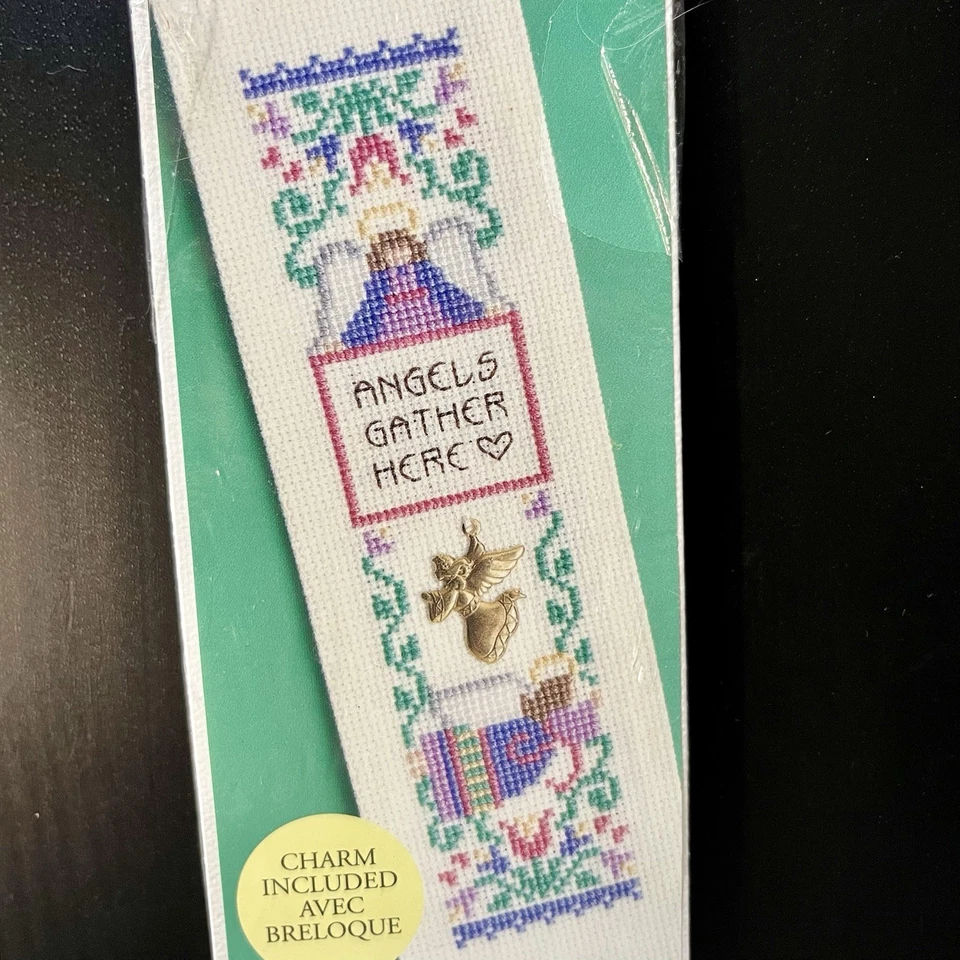 Set Of 2 Counted Cross Stitch Bookmark Kits ANGELS Leisure Arts - Image 3 of 4