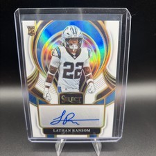 2025 Panini Select - Lathan Ransom #SIP-LRM White Prizm /50 Select Signatures...