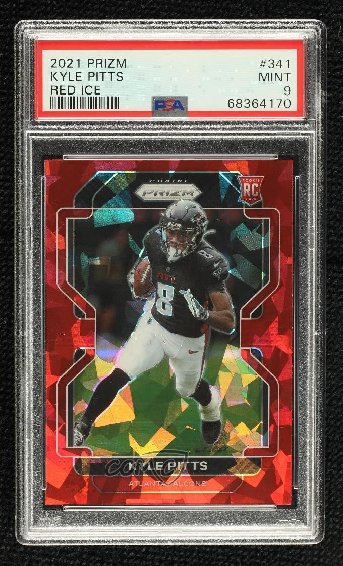 2021 Panini Prizm Rookie Red Ice Prizm Kyle Pitts #341 PSA 9 MINT 0o3x