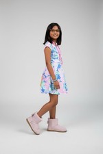 UGG Kids Pink Star-Embellished Winter Bailey Bow Boots US Size 3 EU Size 35