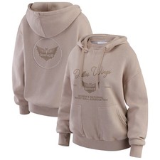Women's WEAR by Erin Andrews  Tan Dallas Wings Washed Pullover Crewdie