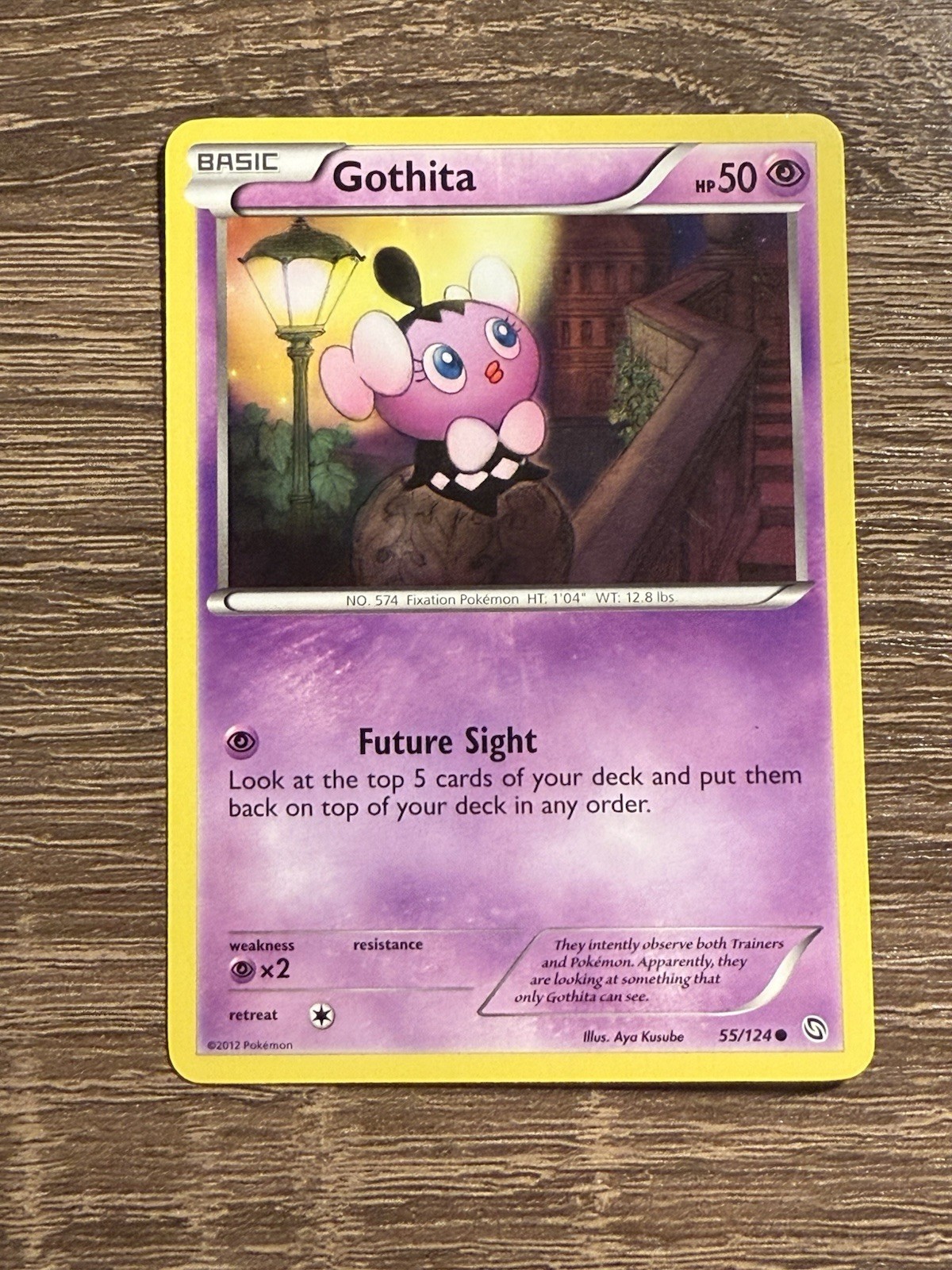 Gothita 55/124 - LP BW Dragons Exalted - Pokemon 2012 Common TCG Card