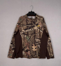 Mossy Oak Pullover Mens 2XL Camo Break-Up Infinity 1/4 Zip Hunting Performance
