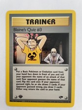 1st Edition Blaine's Quiz #3 112/132 - Gym Challenge - Trainer - Pokemon - NM on eBay