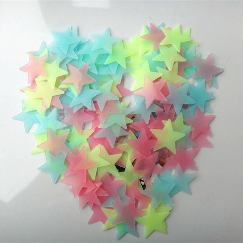 Wall Glow In The Dark Stars Stickers Kids Bedroom Nursery Room Ceiling
