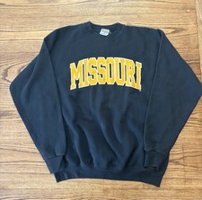 Vintage 90s Missouri University Spell Out Crewneck Sweatshirt Size XL