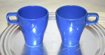 2 Ikea Fargrik Becher Tasse Kaffee Tee dunkelblau, 250 ml Vintage.