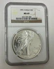 1991 SILVER Eagle, NGC MS69 ⭐️