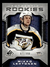 2006 SP GAME USED MIKKO LEHTONEN 129 MINT RC 677/999 HOCKEY NASHVILLE PREDATORS