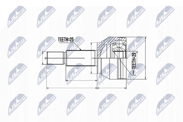 Gelenksatz Antriebswelle Nty NPZ-MZ-060 FüR Mazda 25 DE3FS Bifuel Mzr DE5FS-image