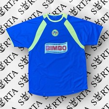 Vintage 90s Club America FC Blue Jersey Soccer Kit Shirt Size L/XL BIMBO Futbol