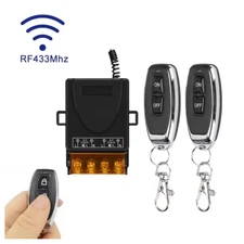 2X AC 110V-240V 30A RF Relay Wireless Remote Control Switch + 4X 433MHz Remote