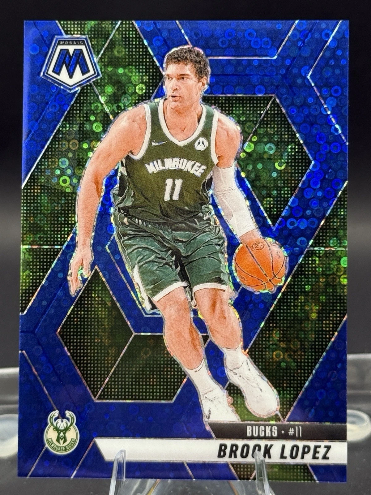 2024-25 Mosaic Fast Break Brook Lopez #45 Blue Disco Prizm /85