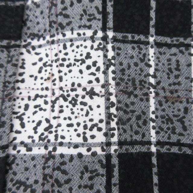 Diesel Men’s S Black Check 3/4 Sleeve Shirt Chest Pocket Cotton