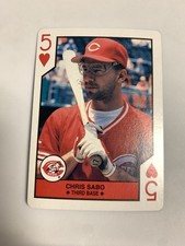 1990 Baseball Major League All Stars Playing Cards Chris Sabo Cincinnati Reds