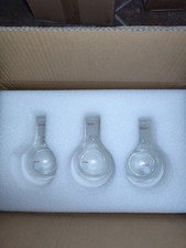 Set Of 3 250 ml Round Bottom Boiling Glass Flask w 24/40 Single Neck New