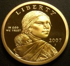 2007-S Sacagawea / Native American Proof Dollar - Nice Proof Coin — photo 1