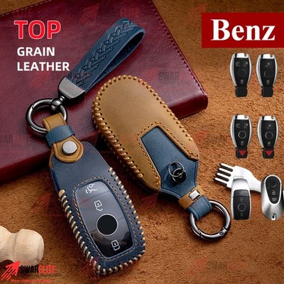 Mercedes Benz Leather Key Fob Cover | Case for A B C E G S CLA GLA GLC GLE GLS