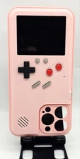 Retro Game Console Phone Case Pink Working  for iPhone 13/14/15 Pro Max
