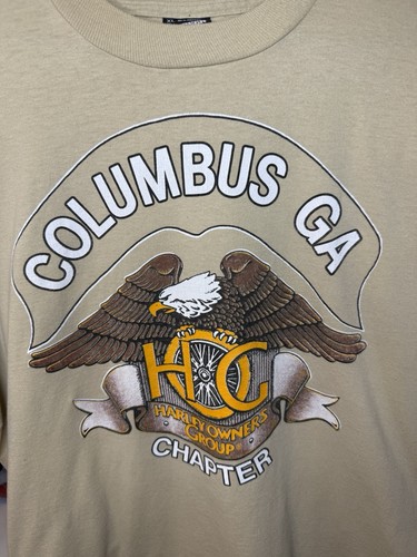 Camicia gruppo proprietari Harley Davidson 1987 HOG Archies Columbus GA capitolo XL 22x29 - Foto 3 di 7
