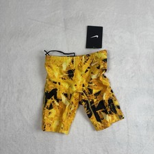 Nike Boys Athletic Youth Tech Jammer Swim Shorts Size 20 XS 4 Yellow Black
