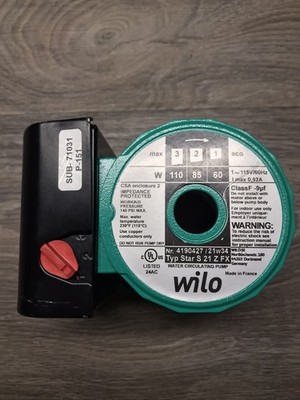 Wilo Star S 21 Z FX 3-Speed Circulator Pump - Stainless Steel 115V