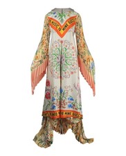 Gucci Womens Silk Embellished Floral Dress