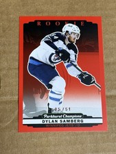 2022-23 Upper Deck Parkhurst Champions - Rookies Dylan Samberg #279 Red /51 (RC)