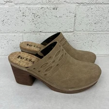 Korks Tina Clogs Mule Tan Womens Slip On Shoe Size 10 M