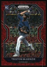2021 Panini Prizm Triston McKenzie Rookie Red Bubble Prizm /99 #25 2021 Panini Prizm Triston McKenzie Rookie Red Bubble Prizm /99 #25