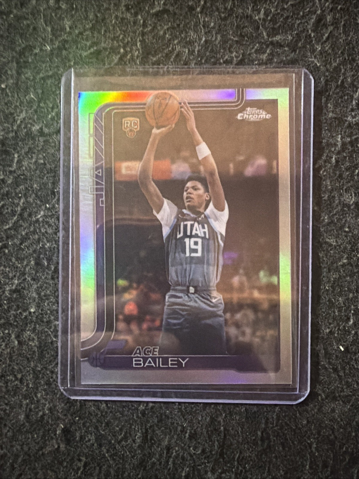Topps 2026 Topps Chrome Ace Bailey Rookie Refractor #155 Utah Jazz Basketball