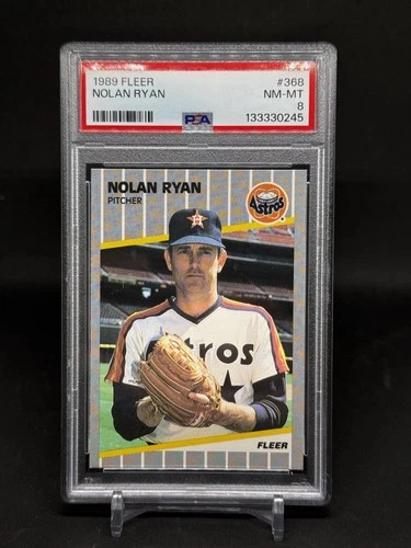 1989 Fleer - Nolan Ryan #368 - PSA 8 - Fresh Slab