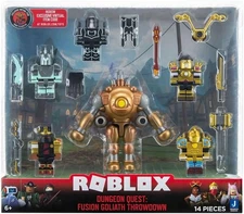ROBLOX DUNGEON QUEST FUSION GOLIATH THROWDOWN 6 ACTION FIGURES 14 PIECES **NEW**