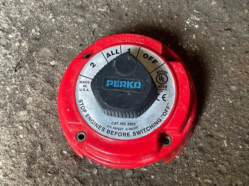 Perko 8501 Marine Dual Battery Selector Switch for Boat/RV Motors