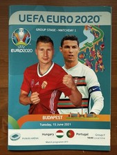 Euro 2020 Hungary v Portugal Programme 15/6/2021 Puskas Arena Budapest Very Rare