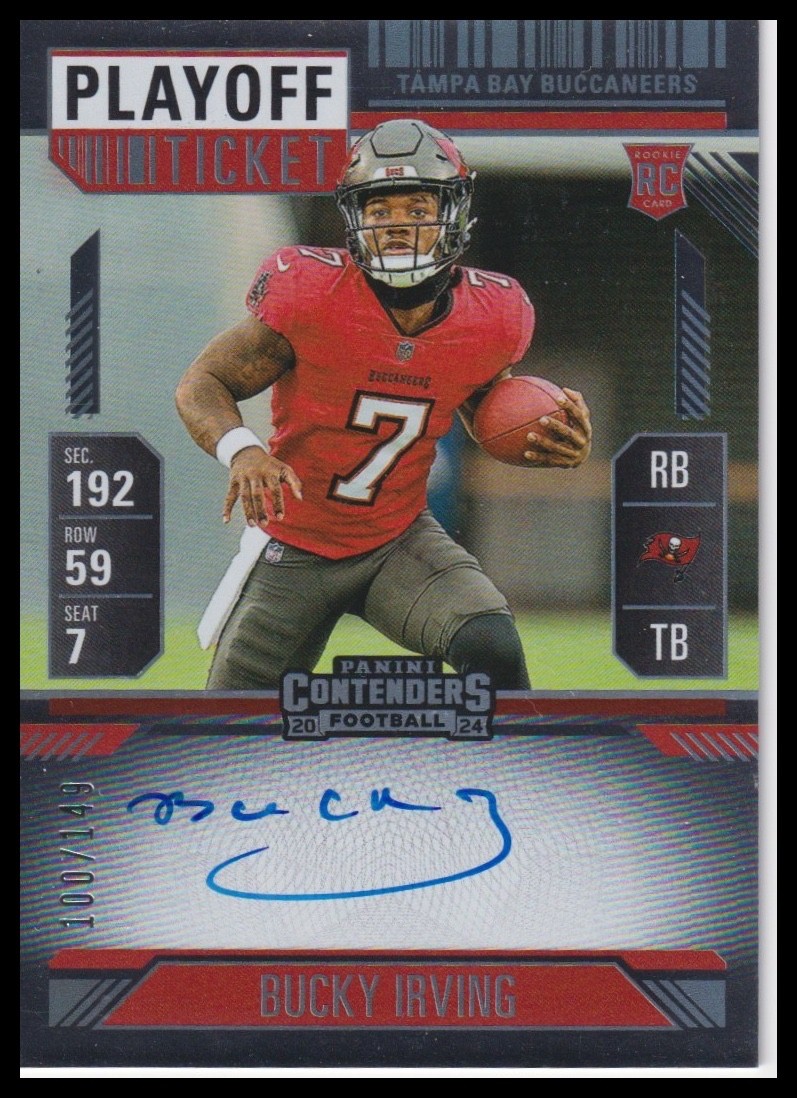 2024 Panini Contenders Playoff Ticket Bucky Irving Auto /149 Rookie