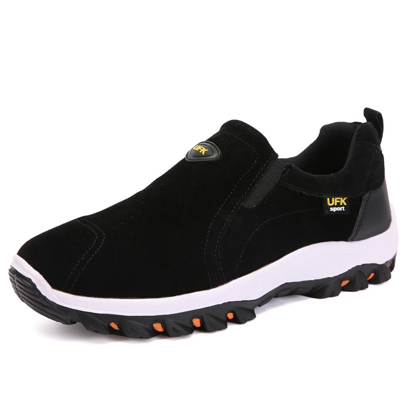 Men Slip on Athletic Shoes Outdoor Mountain Hiking Shoes Casual Walking Sneakers
