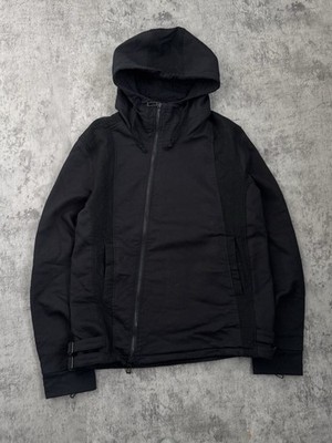 Paolo Pecora Milano Asymmetrical Zip Hoodie In Black Color Men s Sz XL Lux Vibes