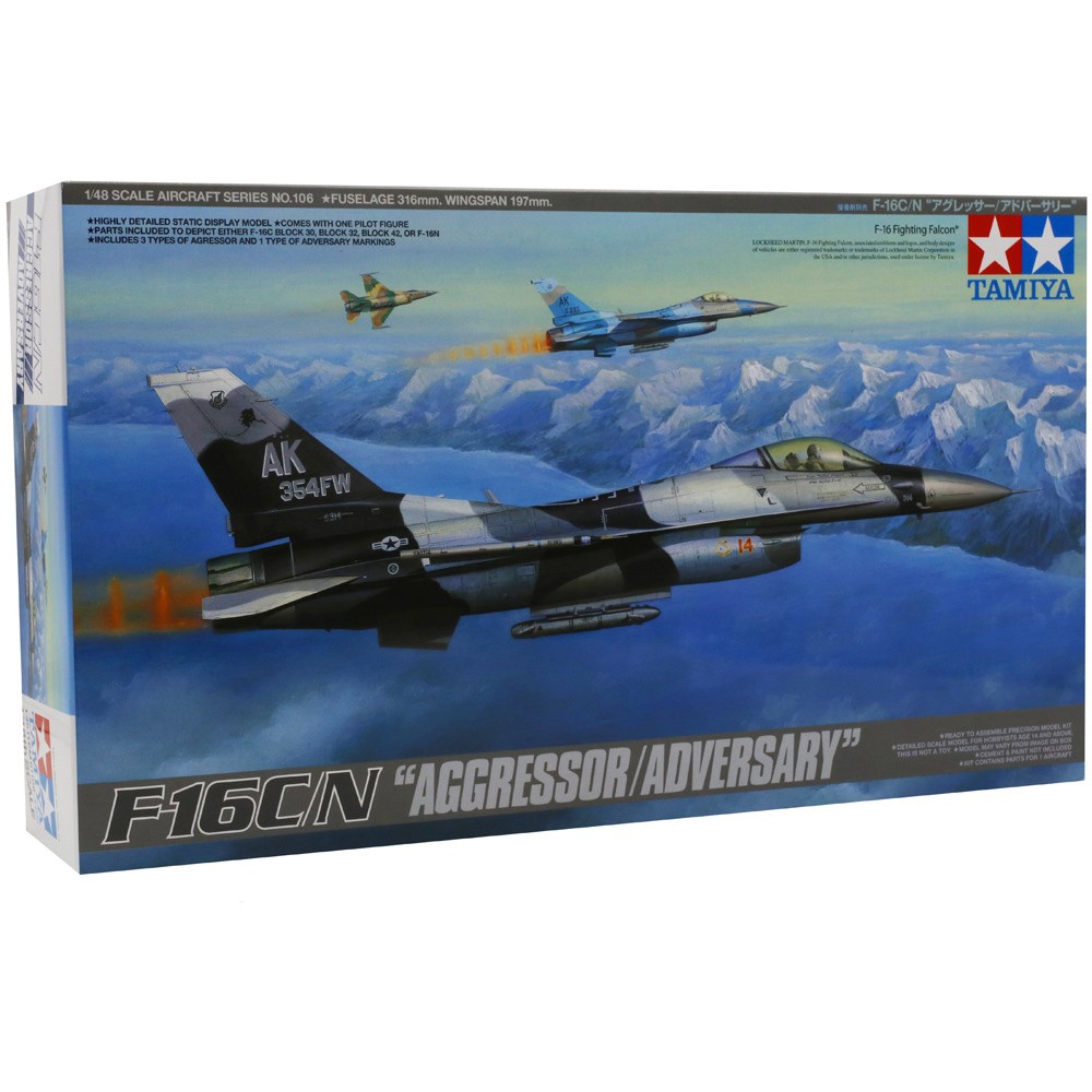 Tamiya 1/48 F-16C/N Aggressor Adversary Aircraft Model Kit 61106