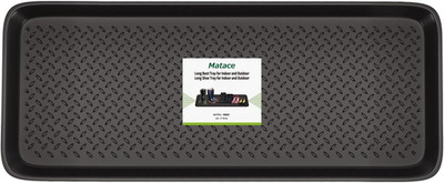 Matace 1 Pack Rubber Large Boot Tray for Entryway,Long Shoe Tray,Slim Boot Mat f