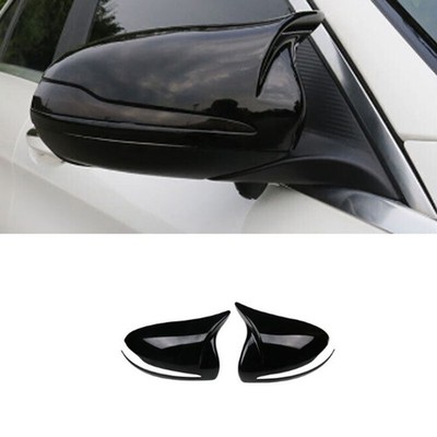 Black OX Horn Rear View Side Door Mirror Cover Trim For Benz GLA GLB CLC GLE GLS