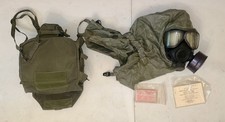 US Army M40A1 Gas Mask w/ Filter Canister Hood & Bag - Size M/L - Used